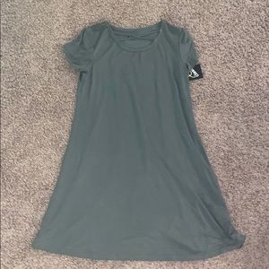 army green t-shirt dress